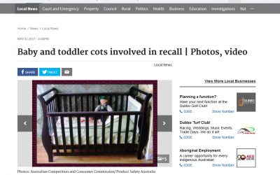 Baby and toddler cots involved in recall